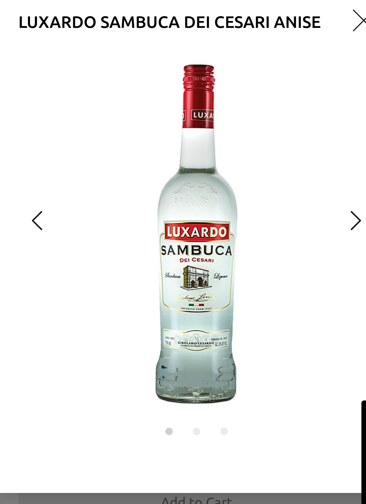 Luxardo Sambuca Dei Cesari 76