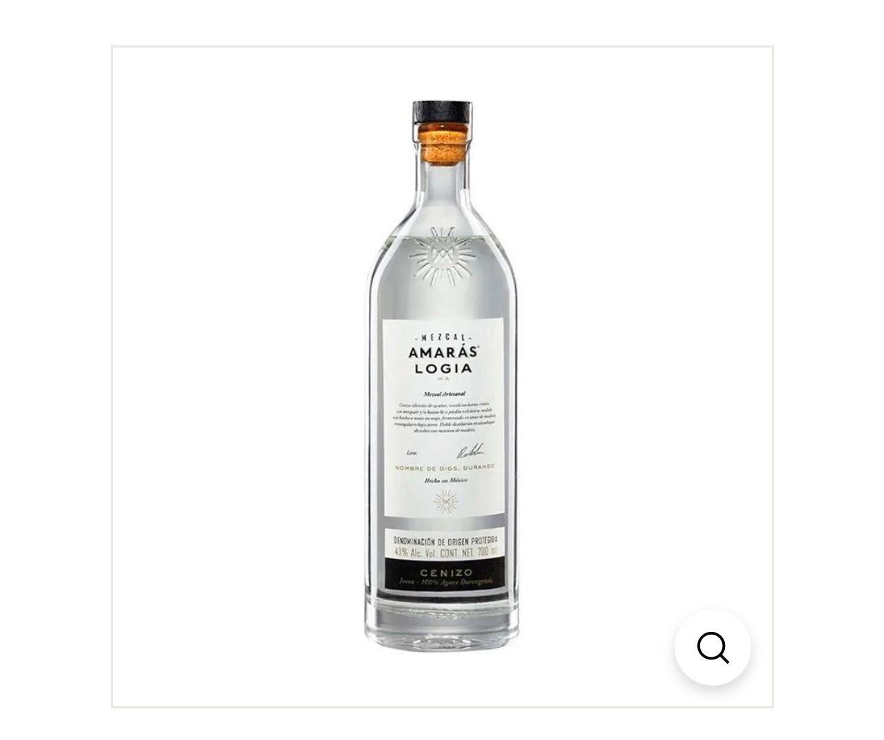 Amaras Mezcal Artesanal Ma Joven Logia A3 Cenizo 92