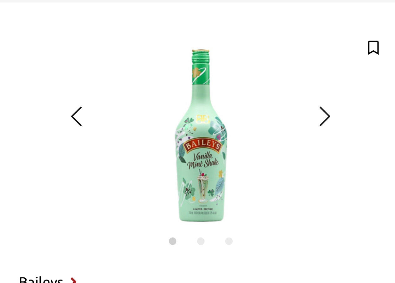 Baileys Cream Liqueur Vanilla Mint Shake