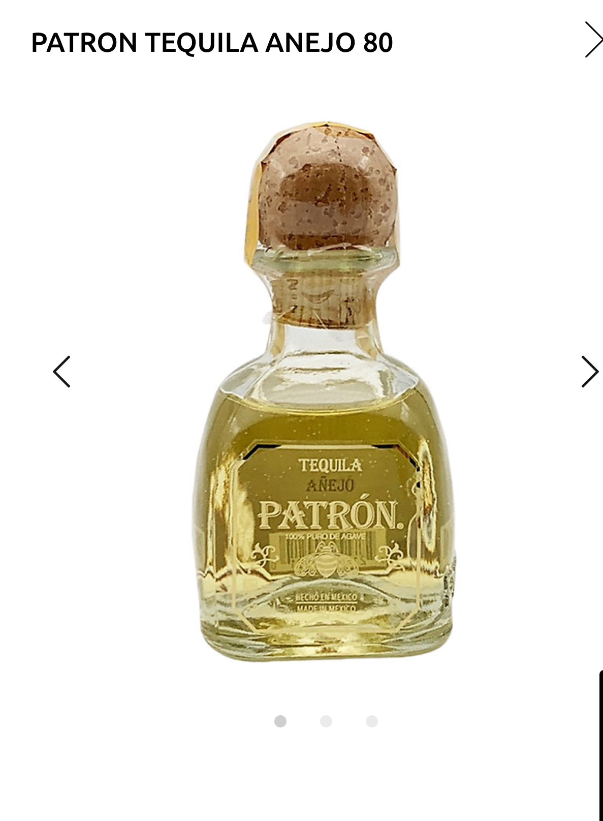 Patron Tequila Anejo 80 50ml 10 pack