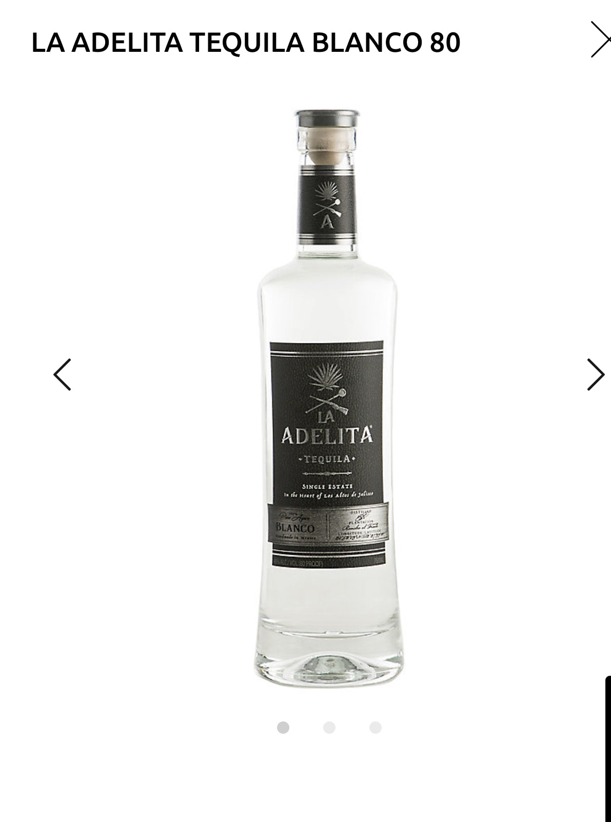 La Adelita Tequila Blanco 80