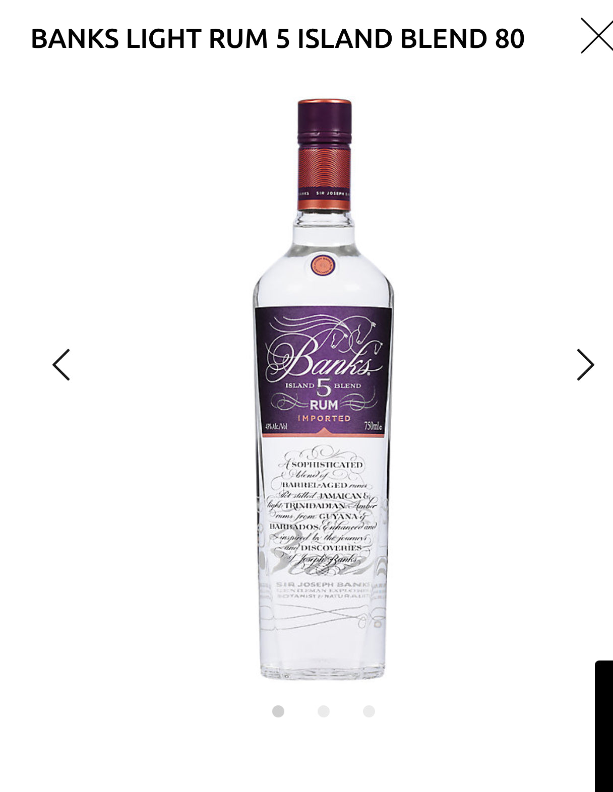 Banks Light Rum 5 Island Blend 86