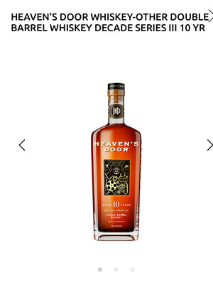 Heaven's Door Double Barrel Whiskey Decade Series Iii 10 Yr 100