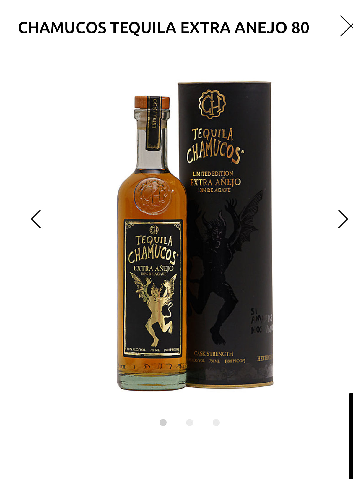 Chamucos Tequila Extra Anejo 88.8