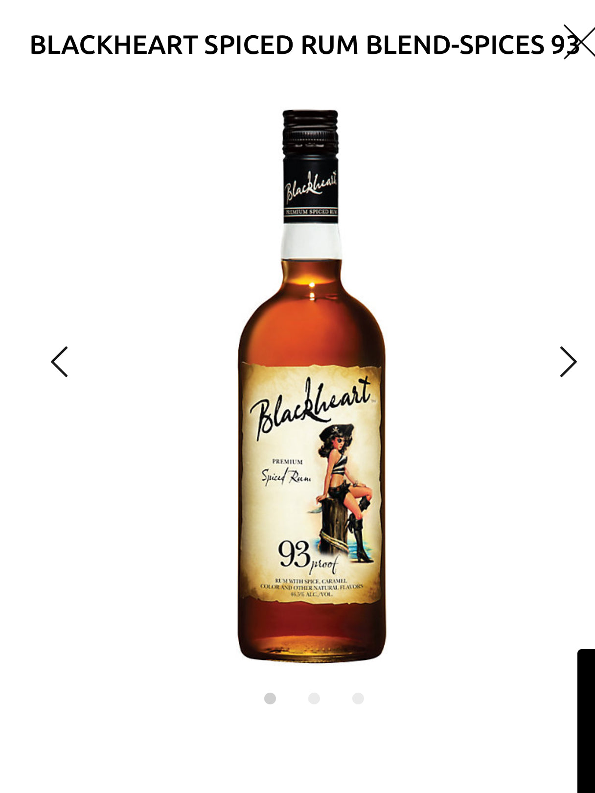 Blackheart Spiced Rum 93