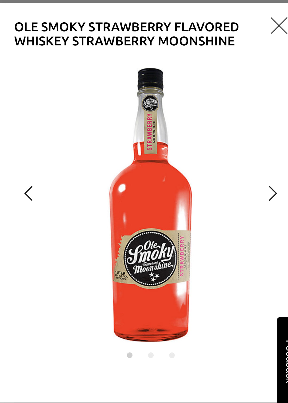 Ole Smoky Strawberry Moonshine 65