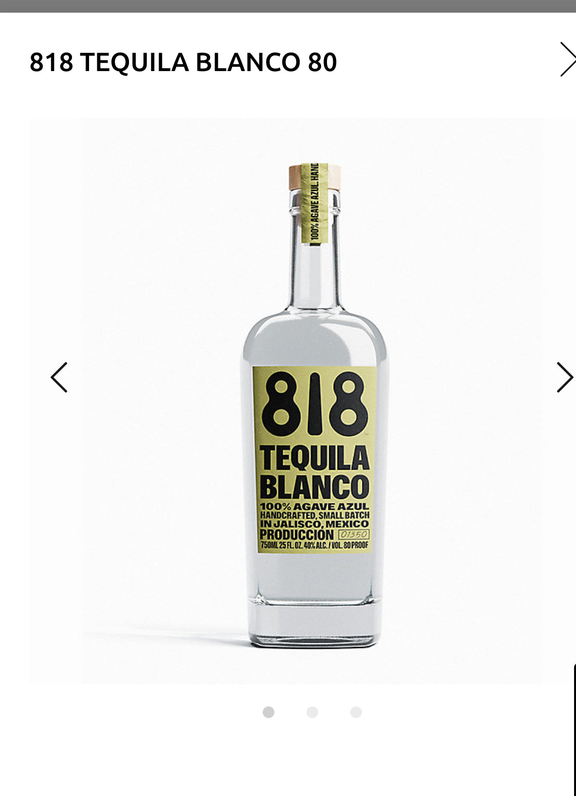 818 Tequila Blanco 80