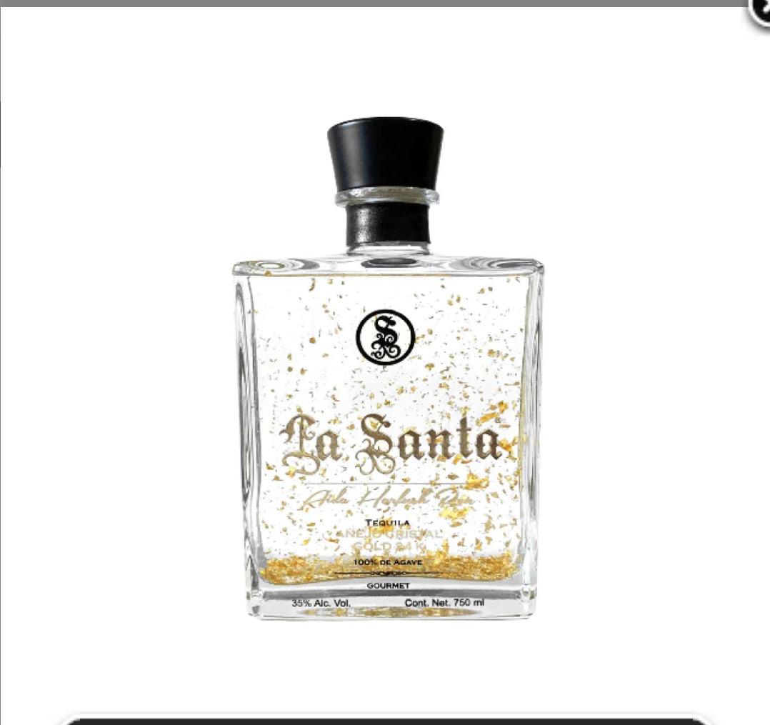 LA SANTA TEQ ANEJO CRISTALINO GOLD 750ML