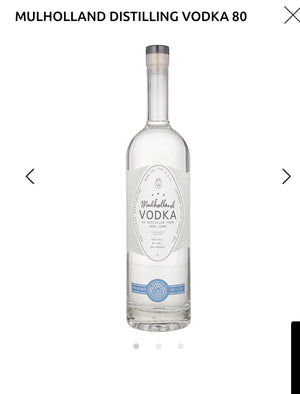 Feedback

MULHOLLAND DISTILLING VODKA 80 1L