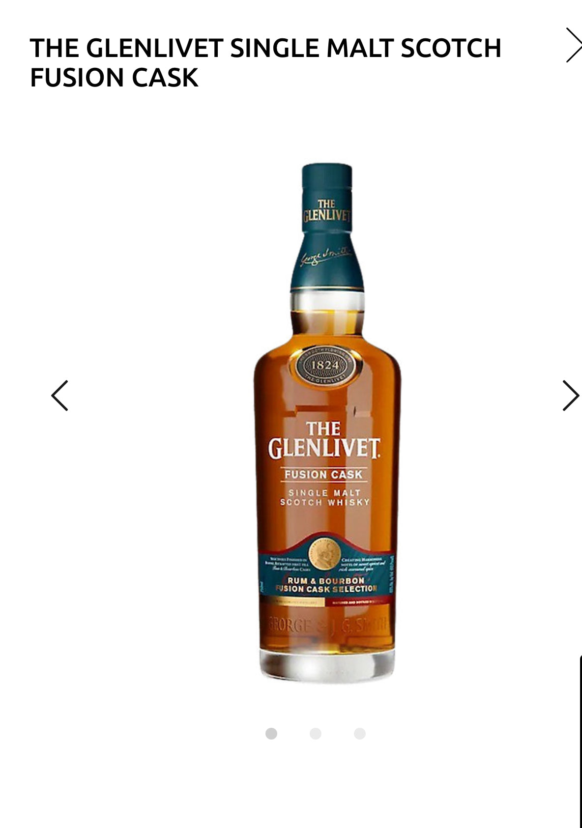 The Glenlivet Single Malt Scotch Fusion Cask 80