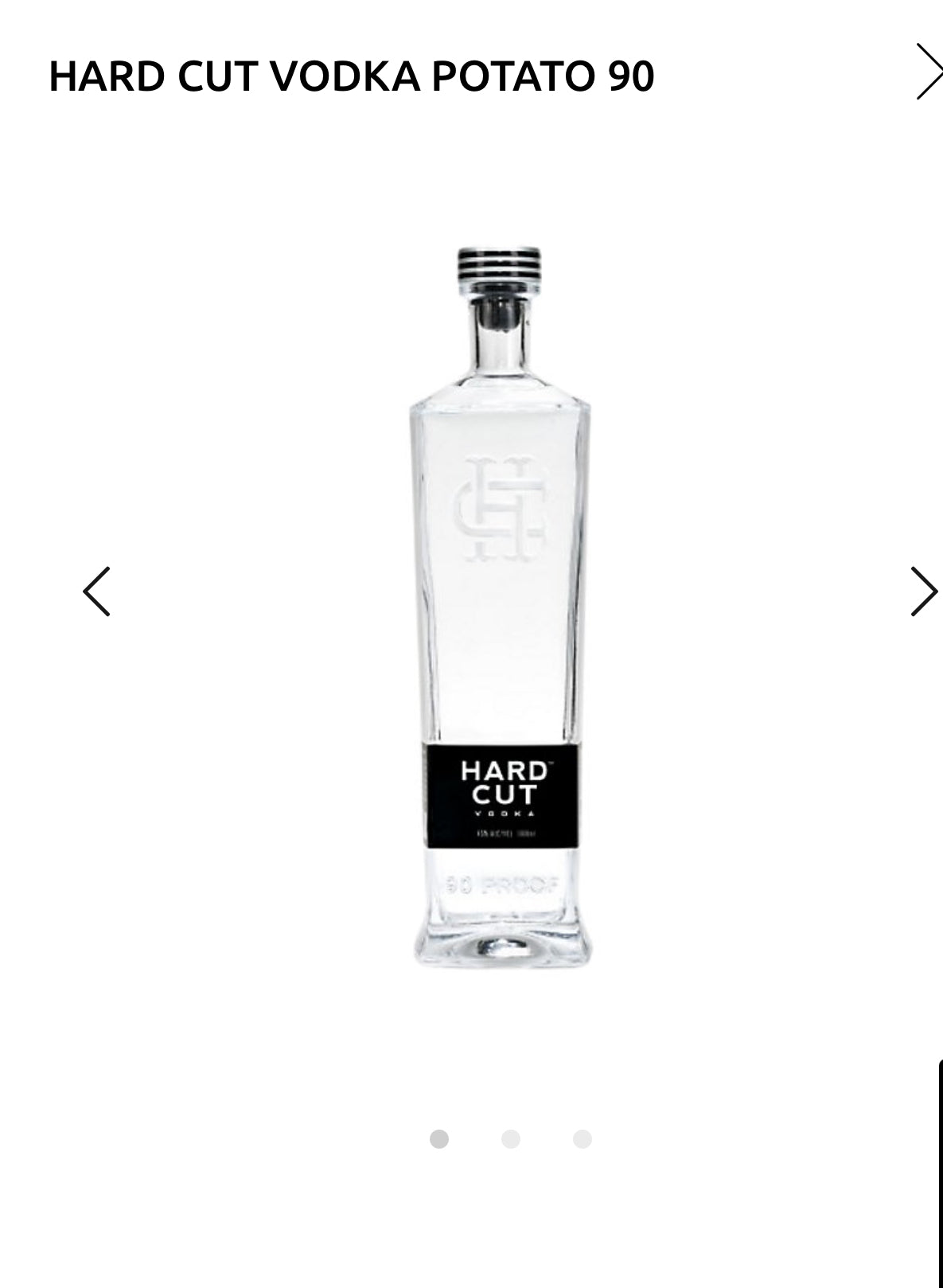 HARD CUT VODKA POTATO 90