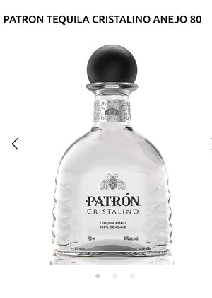 Patron Tequila Cristalino Anejo 80