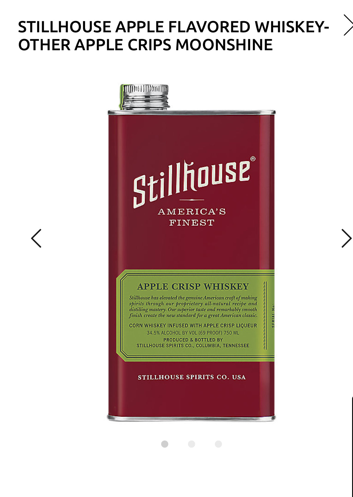 Stillhouse Apple Crisp Moonshine 69