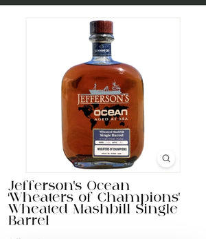 Jefferson's Straight Bourbon Ocean Aged At Sea Wheated Mash Bill Single Barrel 90