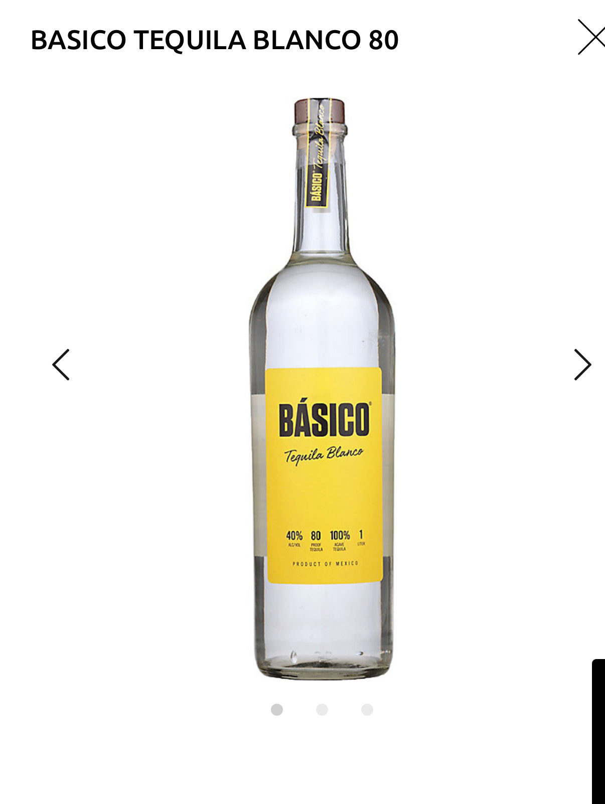Basico Tequila Blanco 80 1L