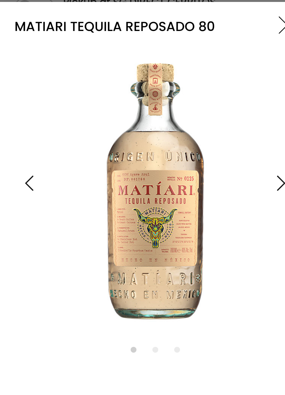 Matiari Tequila Reposado 80