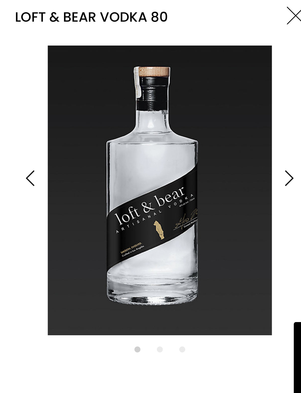 Loft & Bear Vodka 80