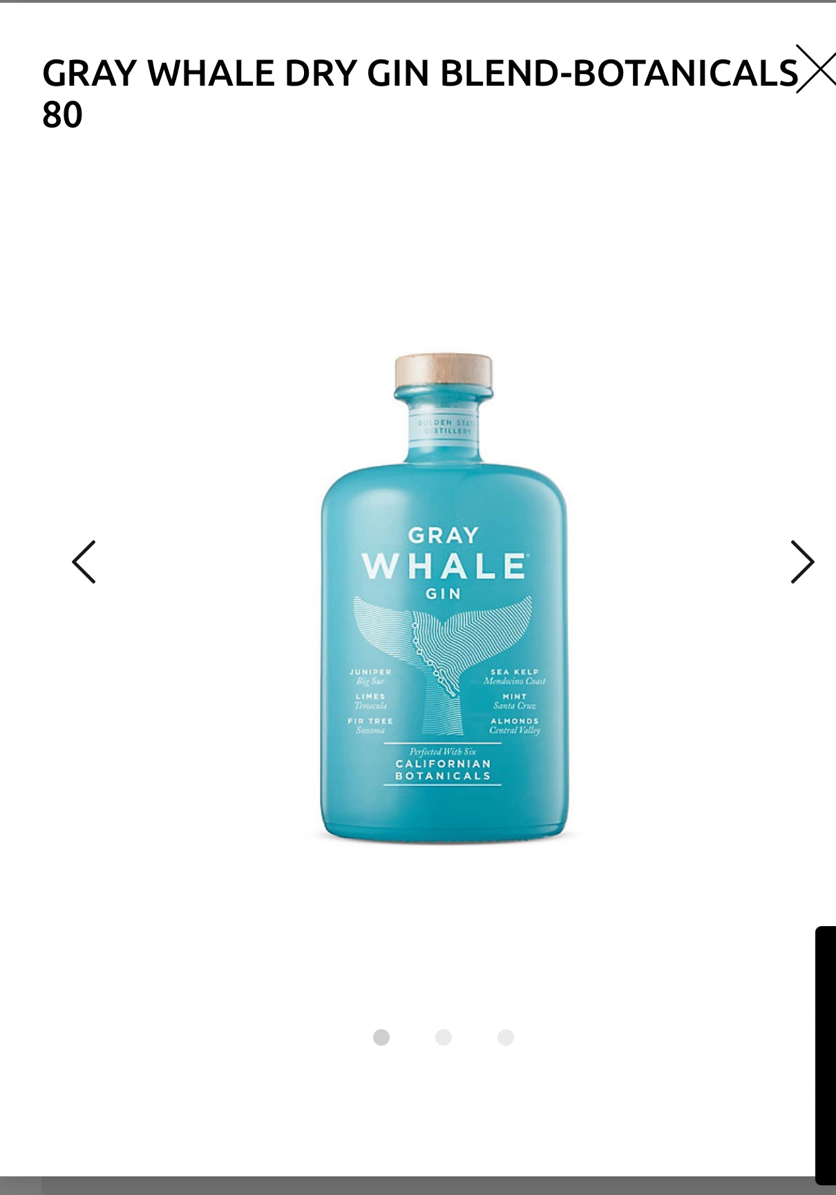 Gray Whale Dry Gin 86