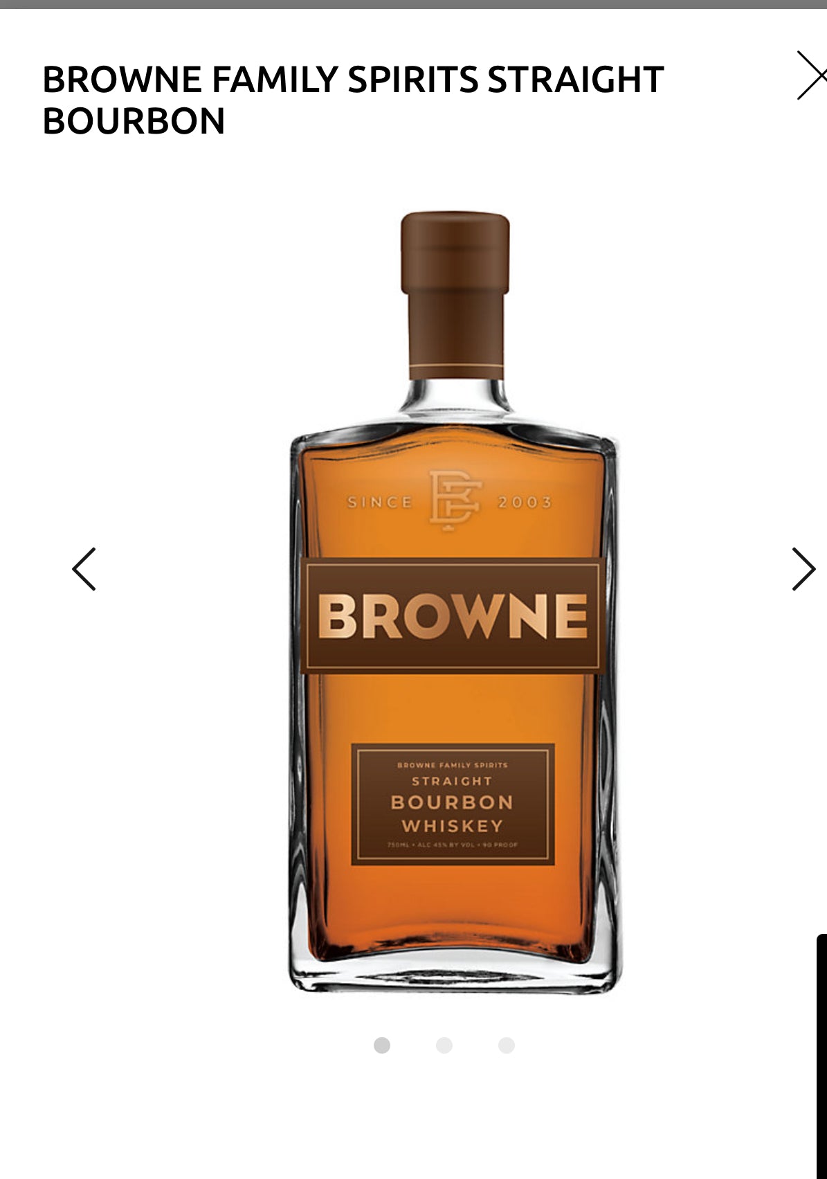Browne Family Spirits Straight Bourbon 90