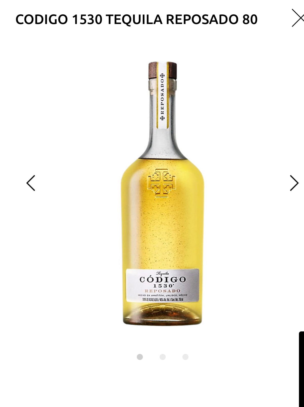 Codigo 1530 Tequila Reposado 80