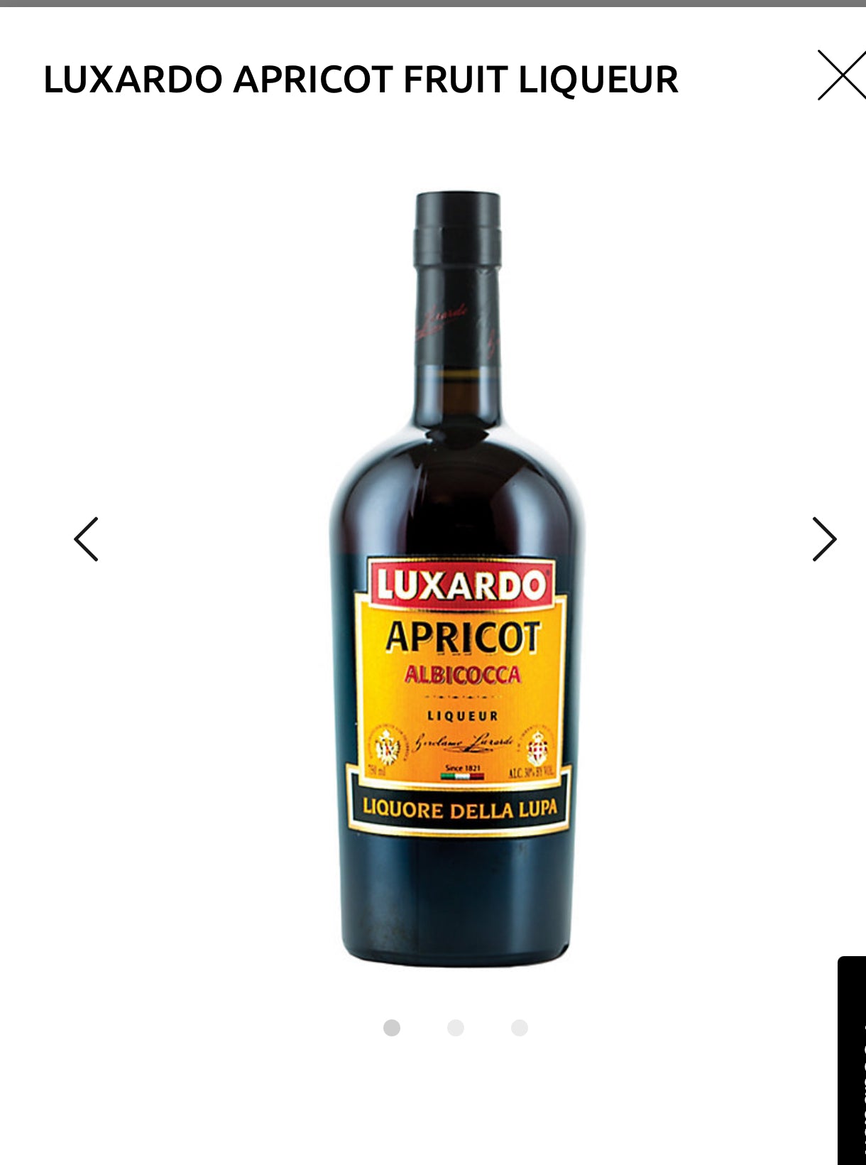 Luxardo Apricot Liqueur 60