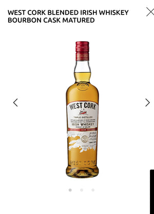 West Cork Blended Irish Whiskey Bourbon Cask Matured 80