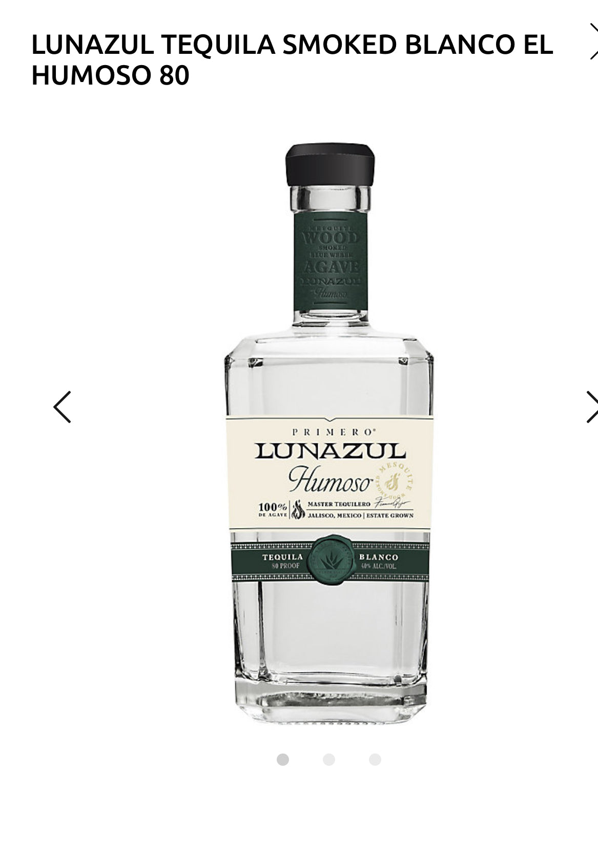 Lunazul Tequila Smoked Blanco El Humoso
