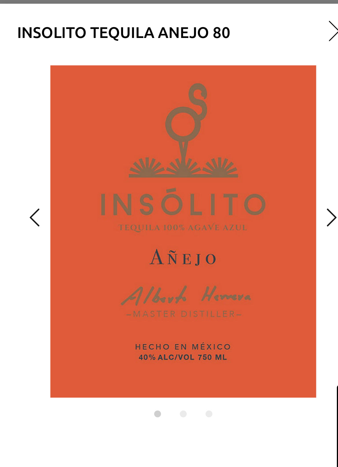 Insolito Tequila Anejo 80
