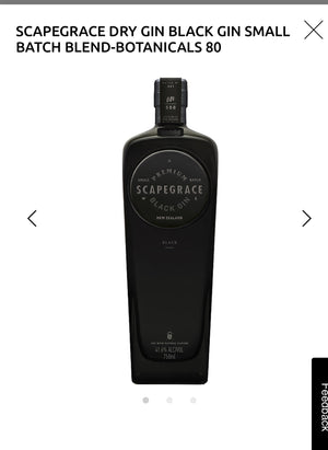 Scapegrace Black Gin Small Batch 83.2