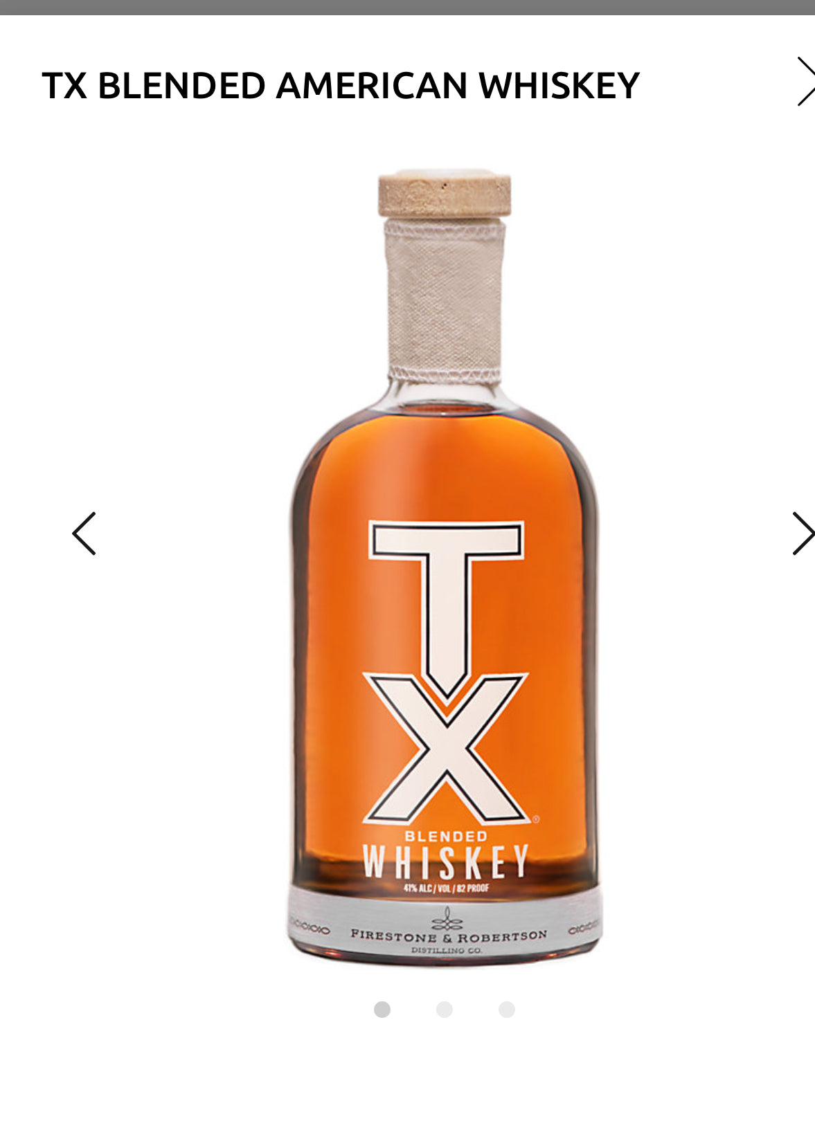 Tx Blended American Whiskey 82