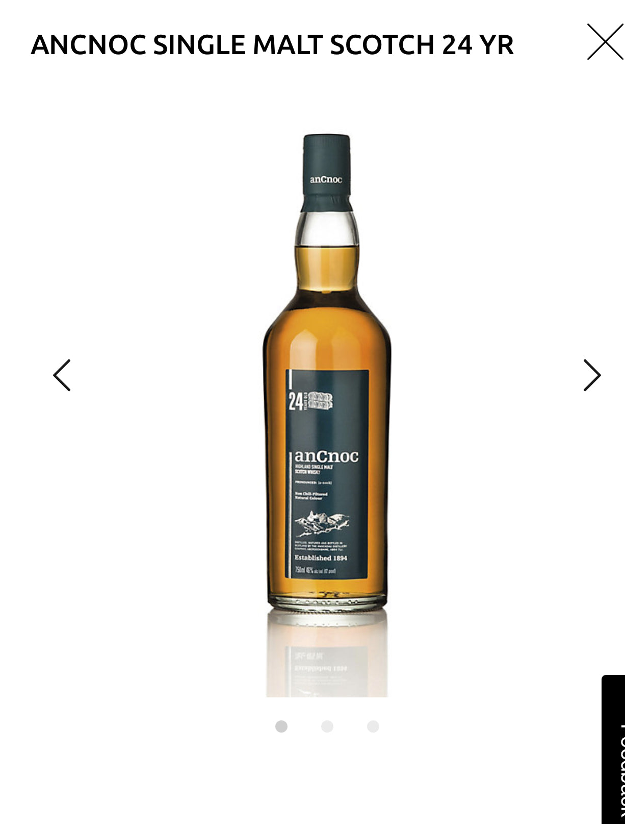 Ancnoc Single Malt Scotch 24 Yr 92