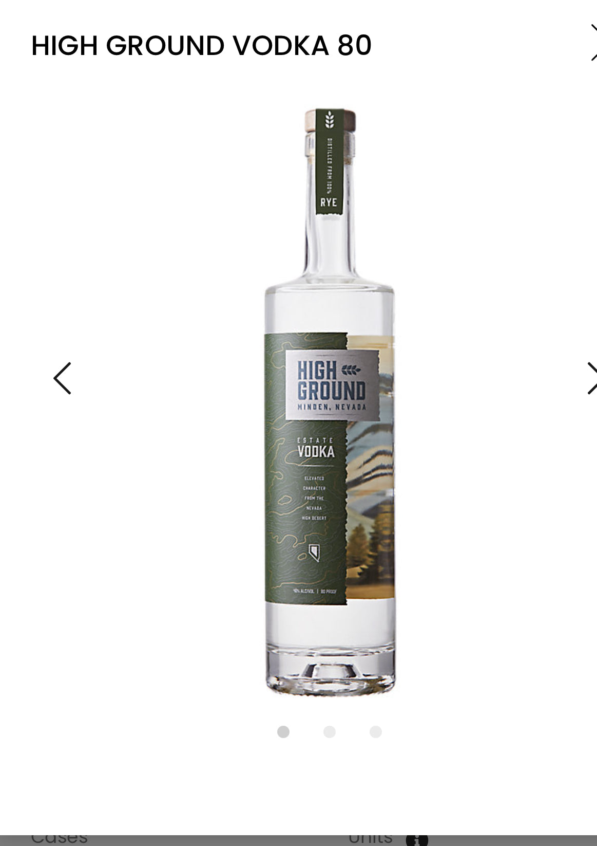 High Ground Vodka 80