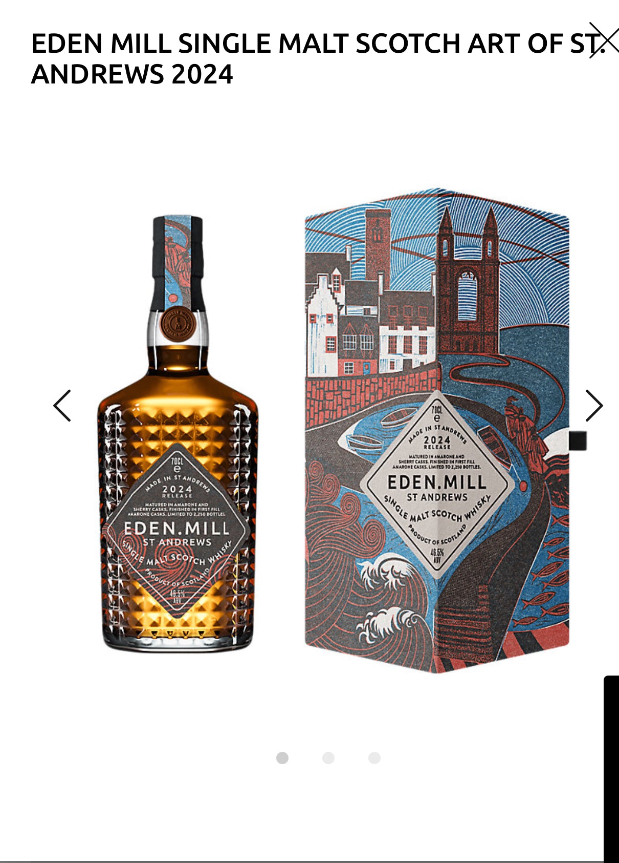 Eden Mill Single Malt Scotch Art Of St. Andrews 2024 93