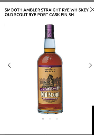Smooth Ambler Straight Rye Whiskey Old Scout Rye Port Cask Finish 103