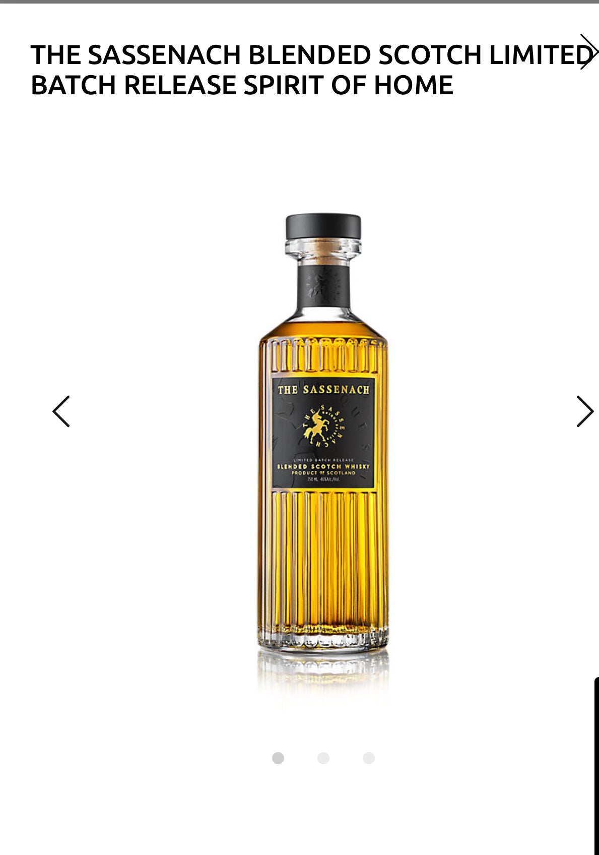 The Sassenach Blended Scotch Whisky Limited Batch Release Spirit Of Home 92