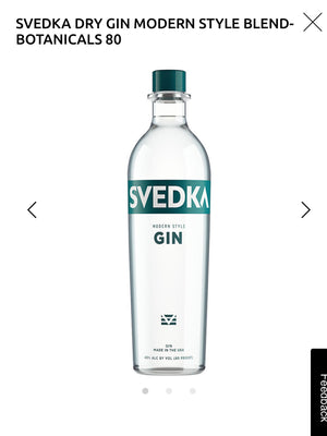 Svedka Dry Gin Modern Style 80