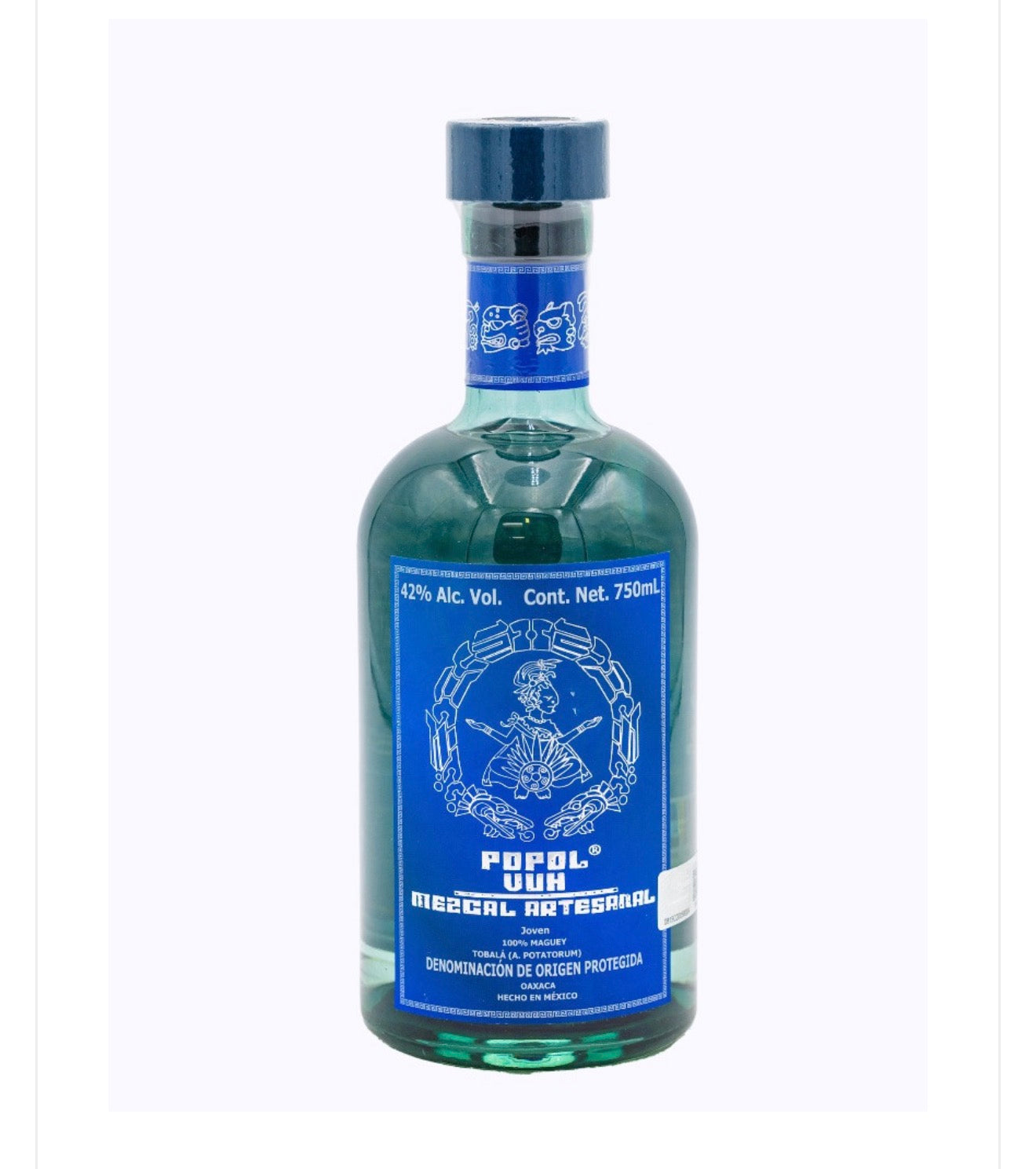 Mezcal Joven Popol Vuh Joven Tobala 750ml