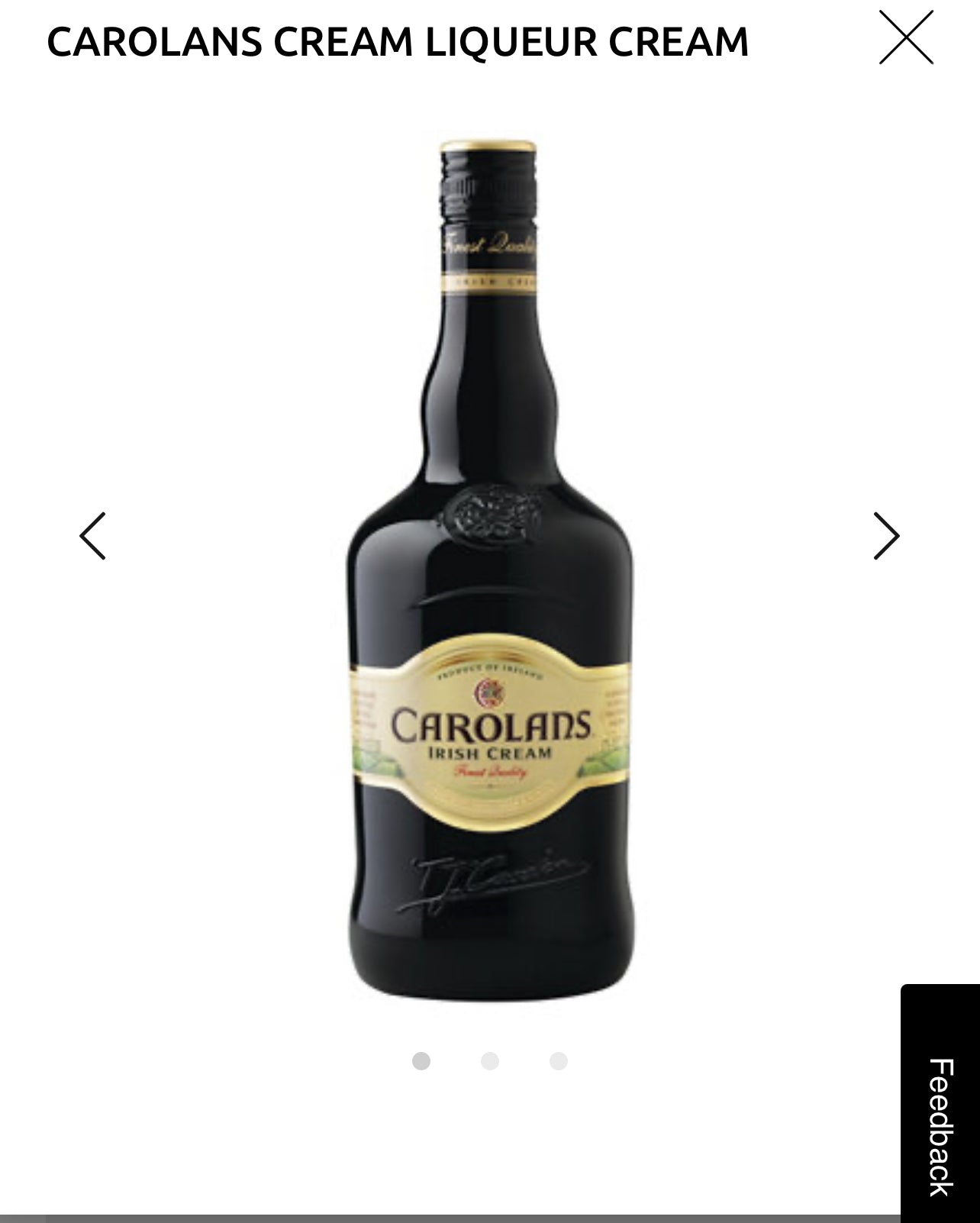 Carolans Cream Liqueur 34