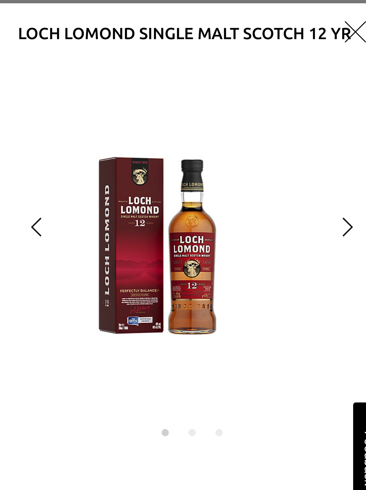 Loch Lomond Single Malt Scotch 12 Yr 92