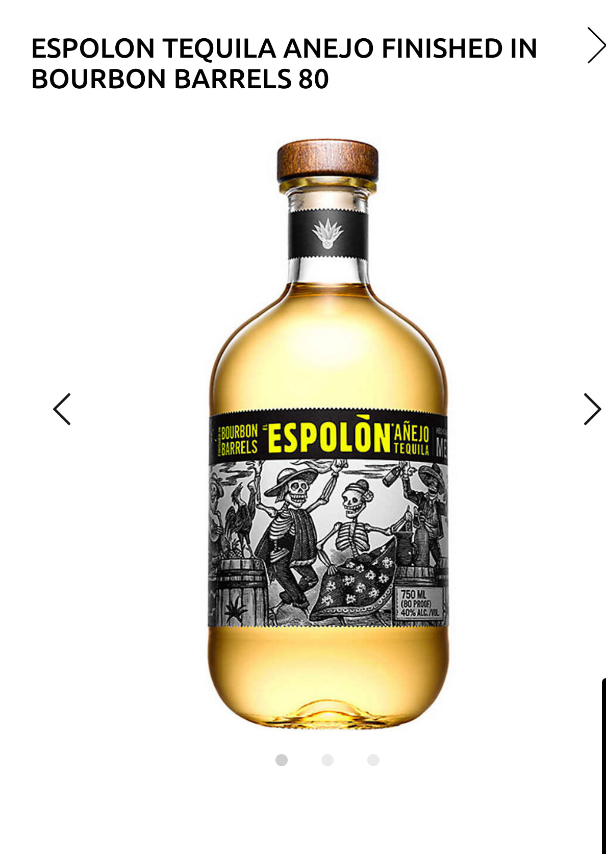 Espolon Tequila Anejo Finished In Bourbon Barrels 80