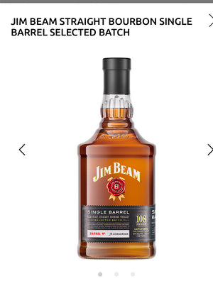 Jim Beam Straight Bourbon Single Barrel Selected Batch 108