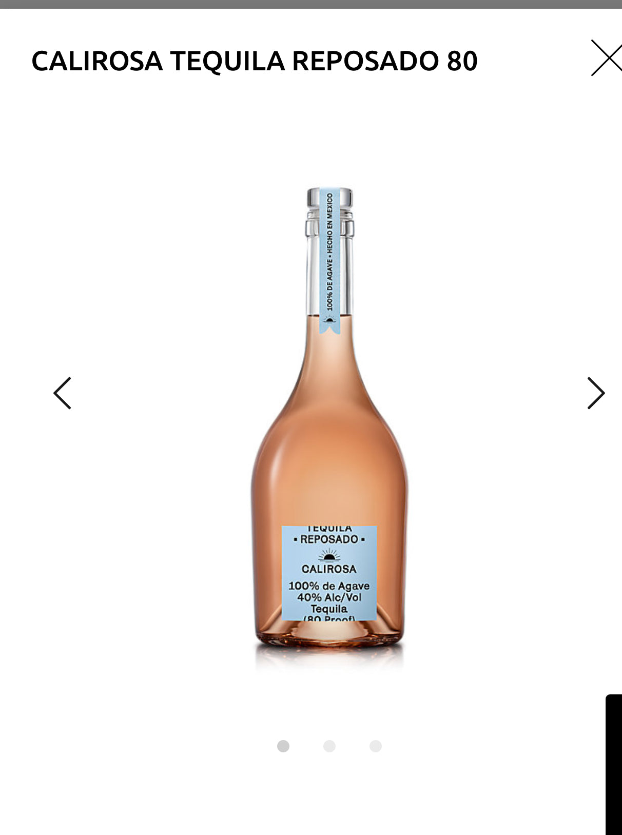 Calirosa Tequila Reposado 80
