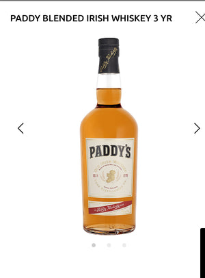 Paddy Blended Irish Whiskey 80 W/ Jigger