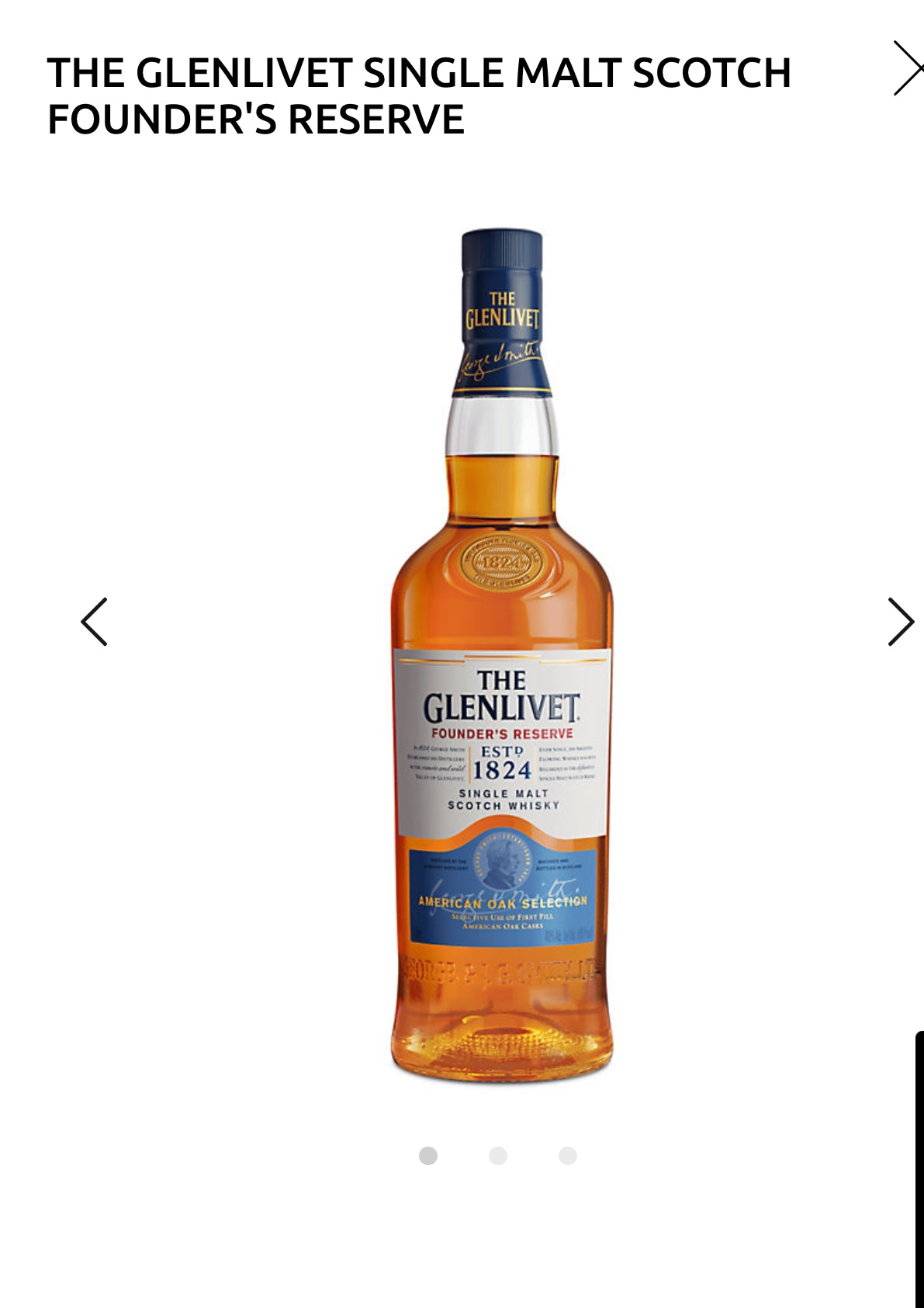 The Glenlivet Single Malt Scotch Founder's Reserve 80 With Carton