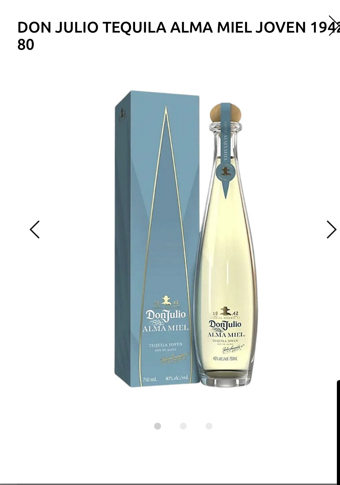 Don Julio Tequila Alma Miel Joven 80