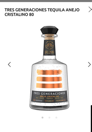 Tres Generaciones Tequila Anejo Cristalino 80
