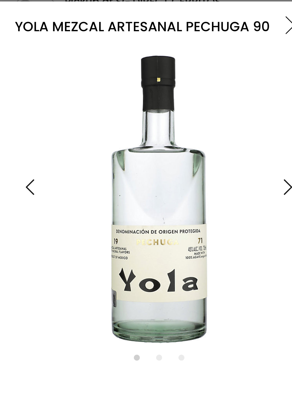 Yola Mezcal Artesanal Pechuga 90