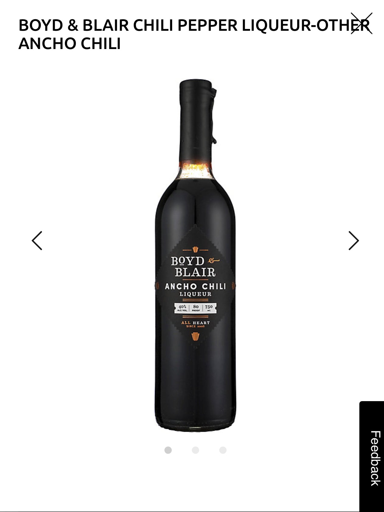 Boyd & Blair Ancho Chili Liqueur 80