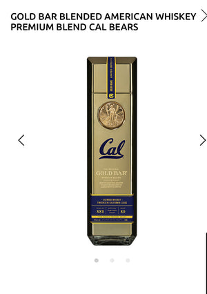 Gold Bar Blended American Whiskey Premium Blend Cal Bears 80