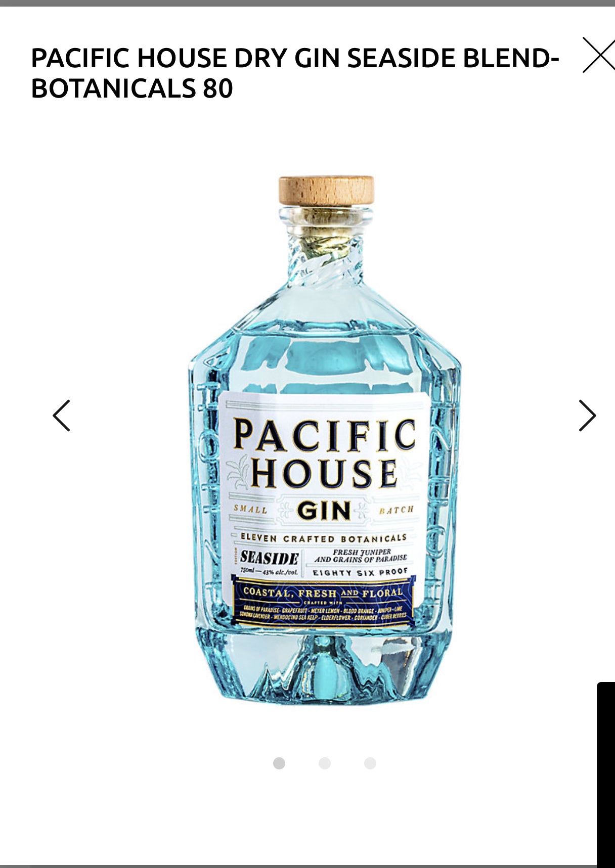 Pacific House Gin Seaside 86